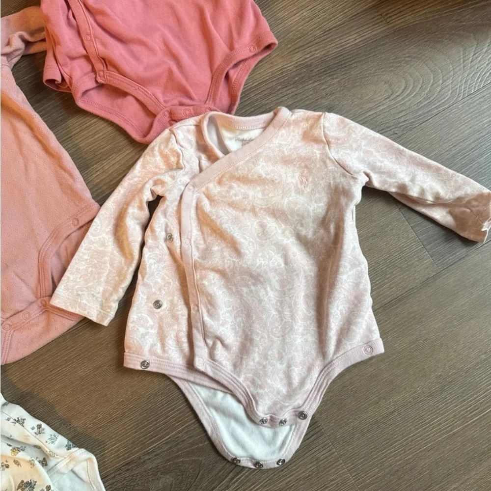 4 ralph lauren baby girl kimono wrap style bodysuits